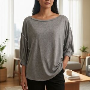 {Free People} Gray top